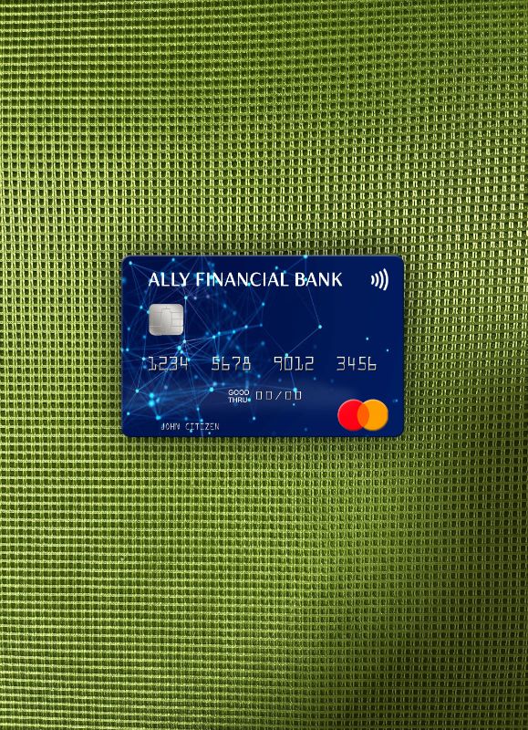 Download USA Ally Financial Bank mastercard photolook front Photoshop template